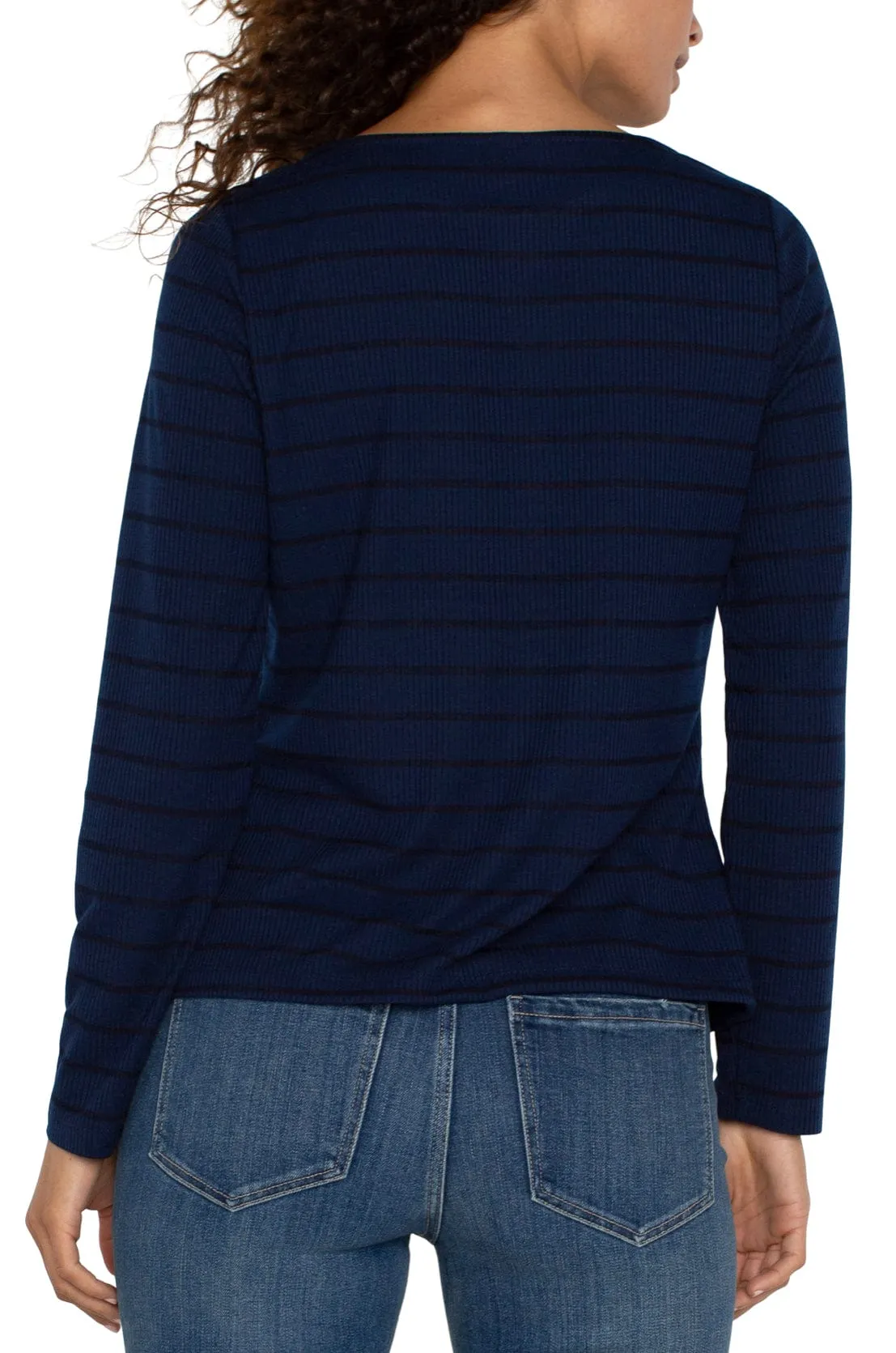 Boat Neck Miter Front Top