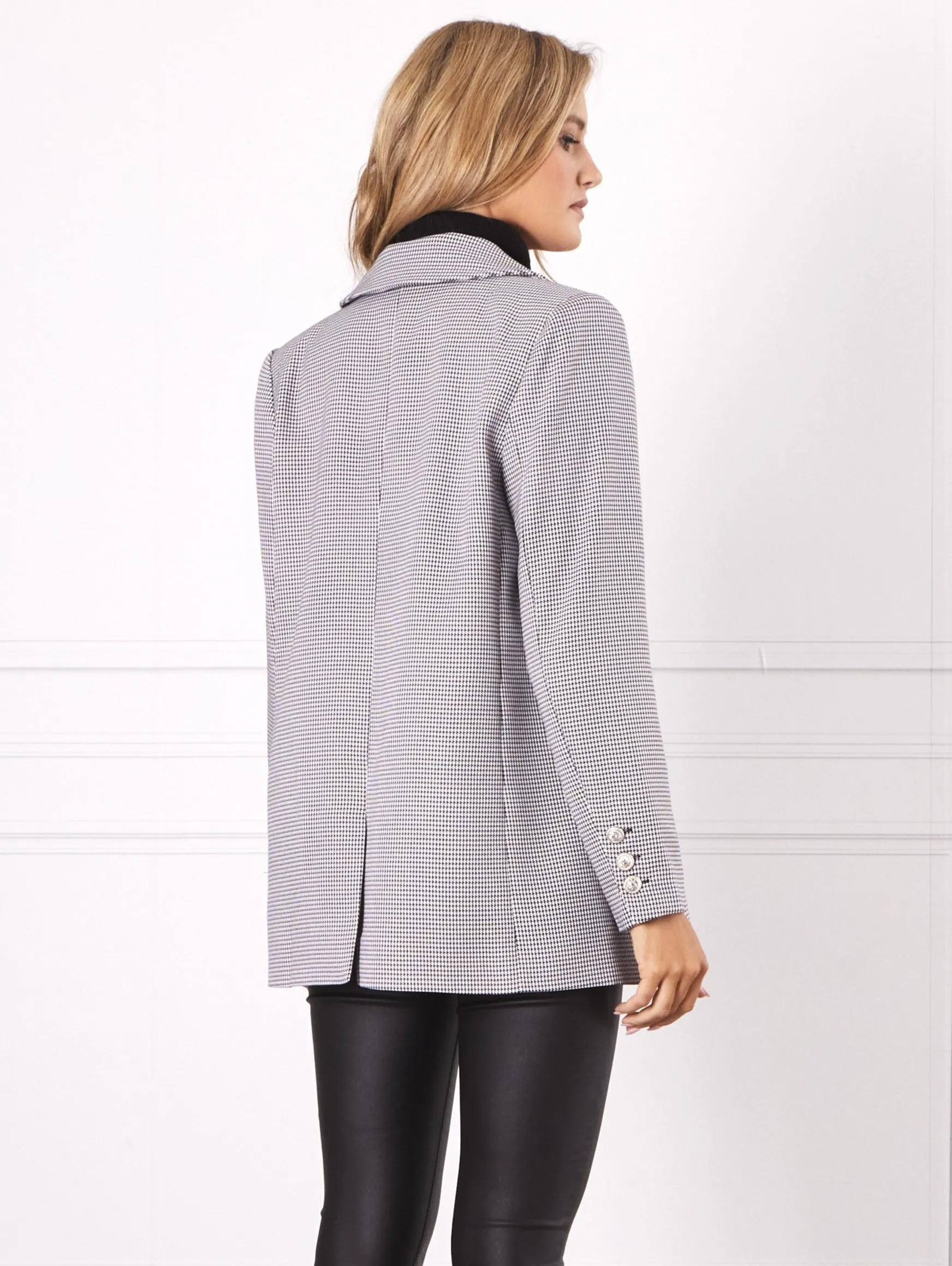 Boyfriend Blazer - Black White Check