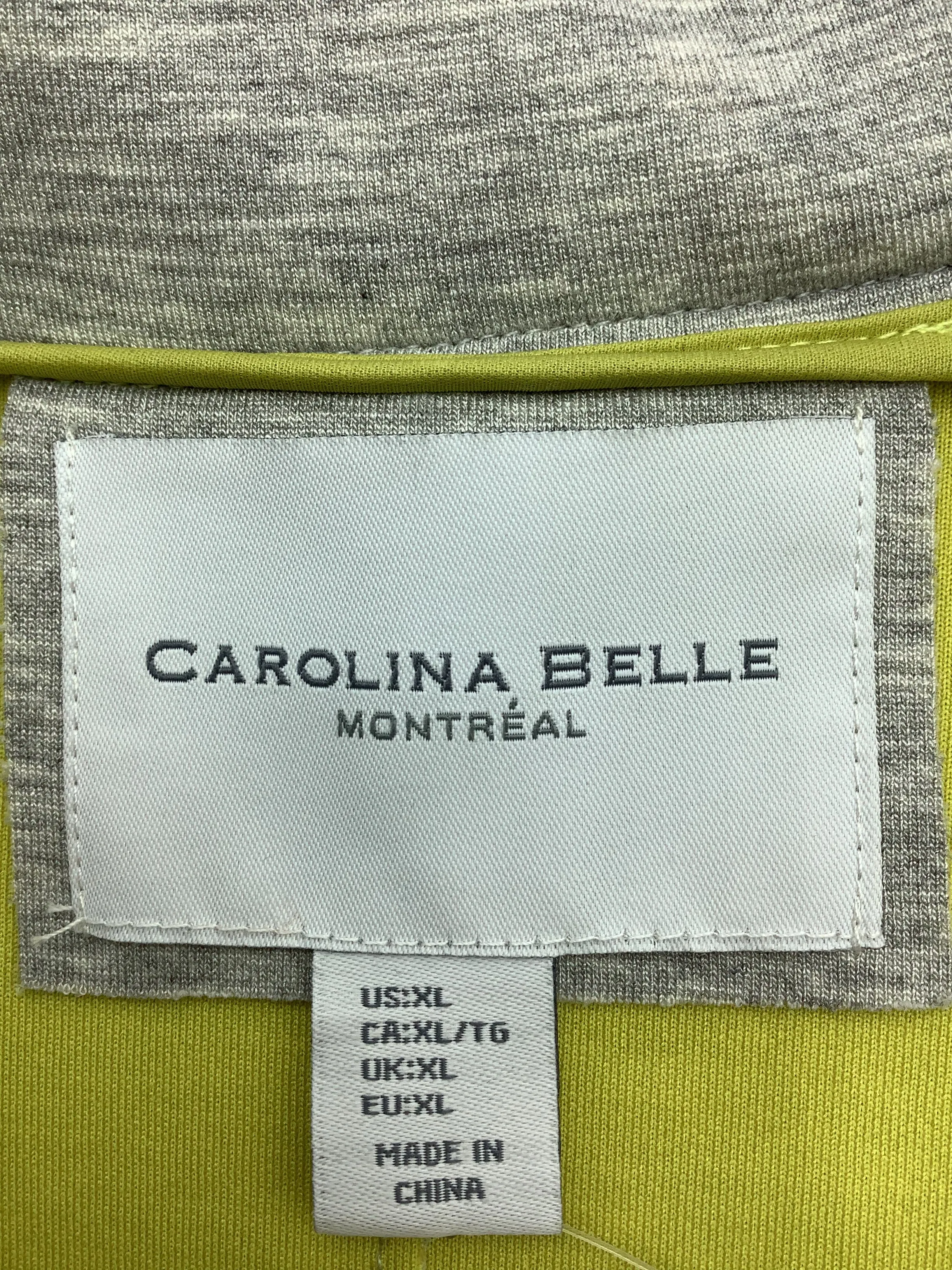 Carolina Belle Womens Jacket Midi Button Up Grey Size: XL