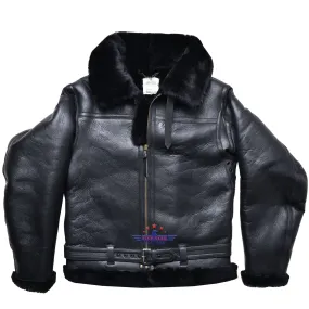 FiveStar Leather Repro RAF Flying 1940/41 Pattern Black Sheepskin Flight Jacket