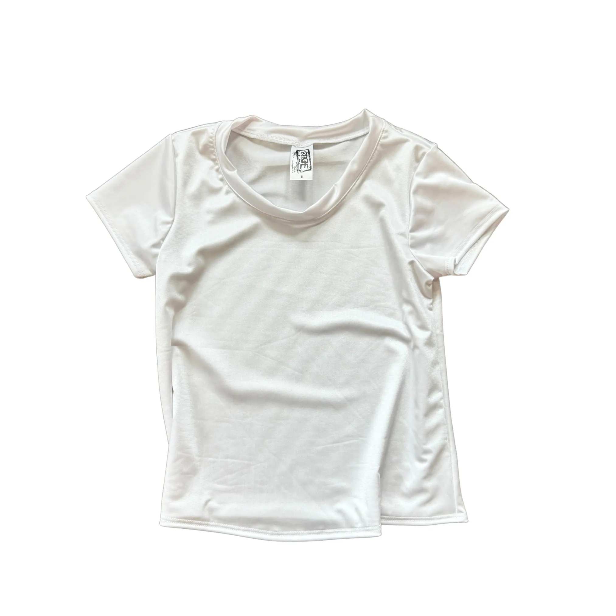 Girls White Yoga Tee