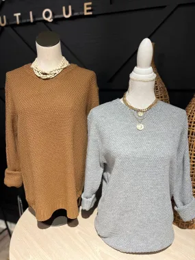 Heather Grey Knit Sweater