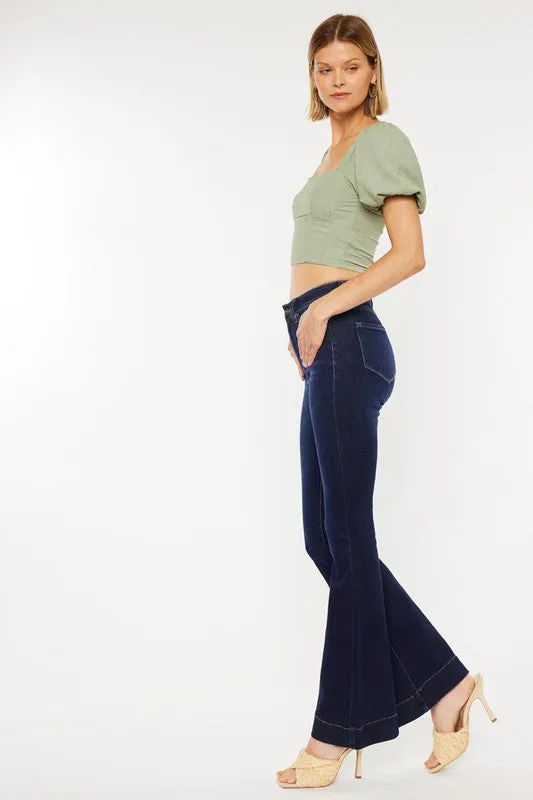 KanCan High Rise Dark Wash Flare