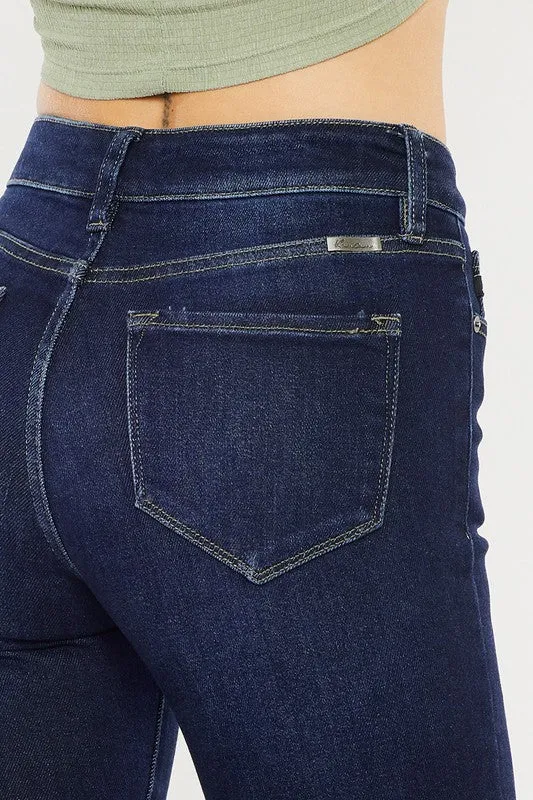 KanCan High Rise Dark Wash Flare