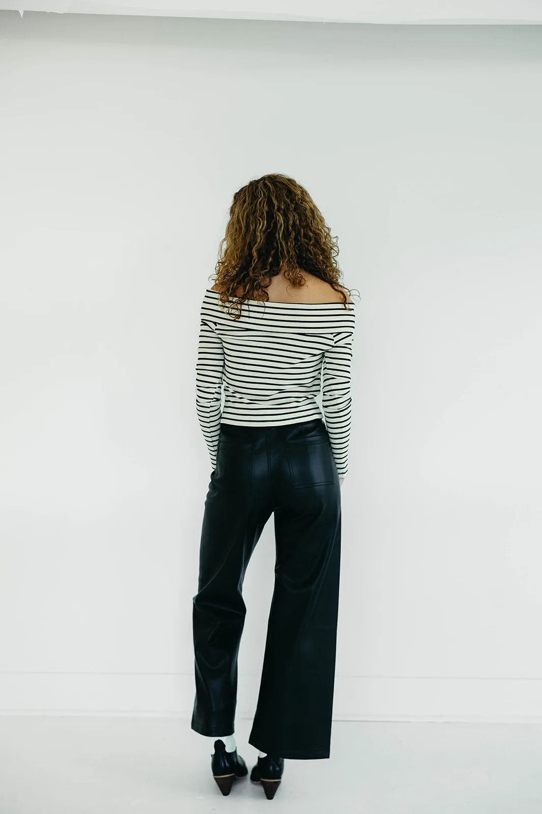 Lilah Striped Top - Beige/Black