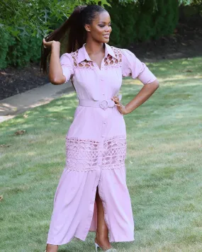 Nadia Maxi Dress || Mauve