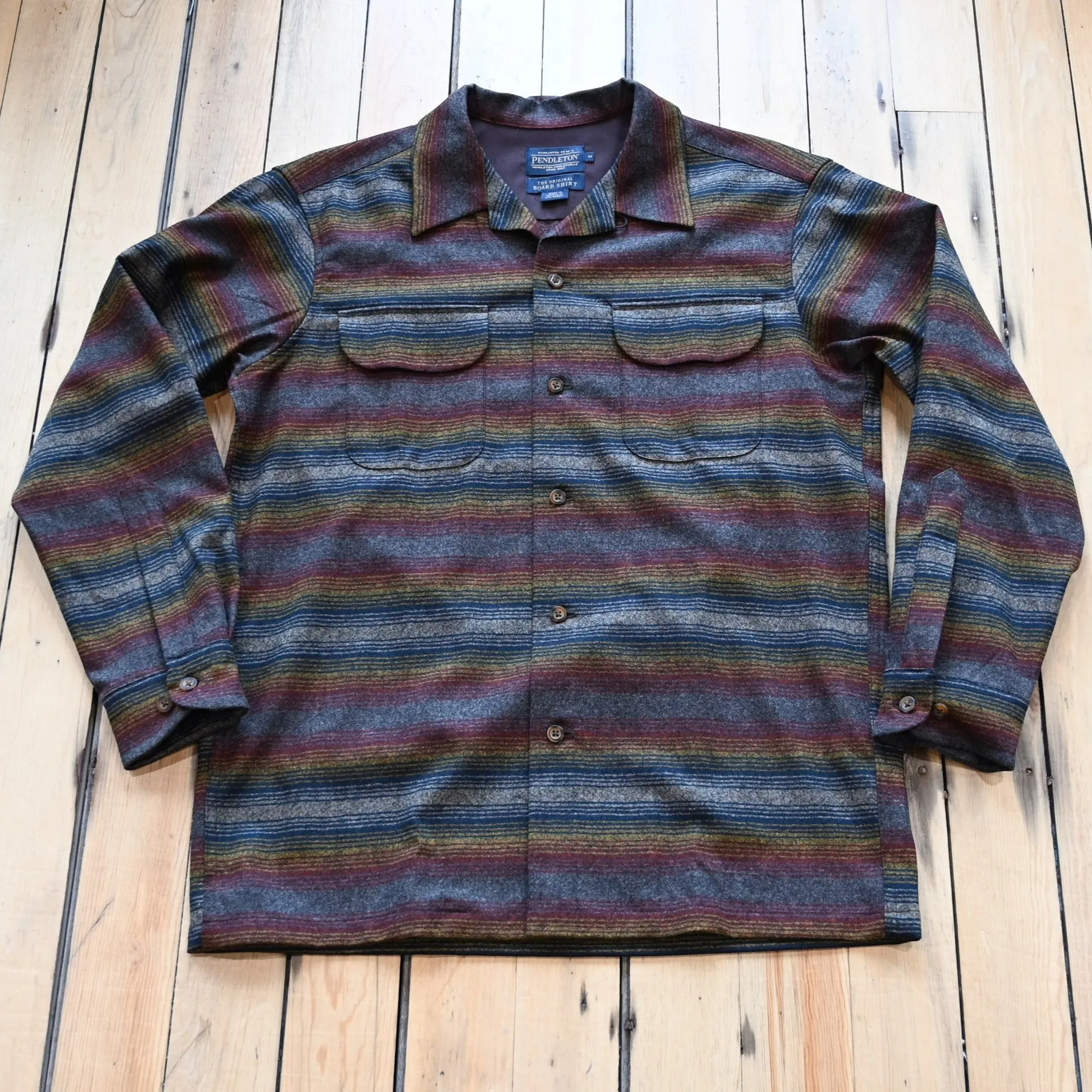 Pendleton Men's Board Shirt Brown Multi Ombre Stripe