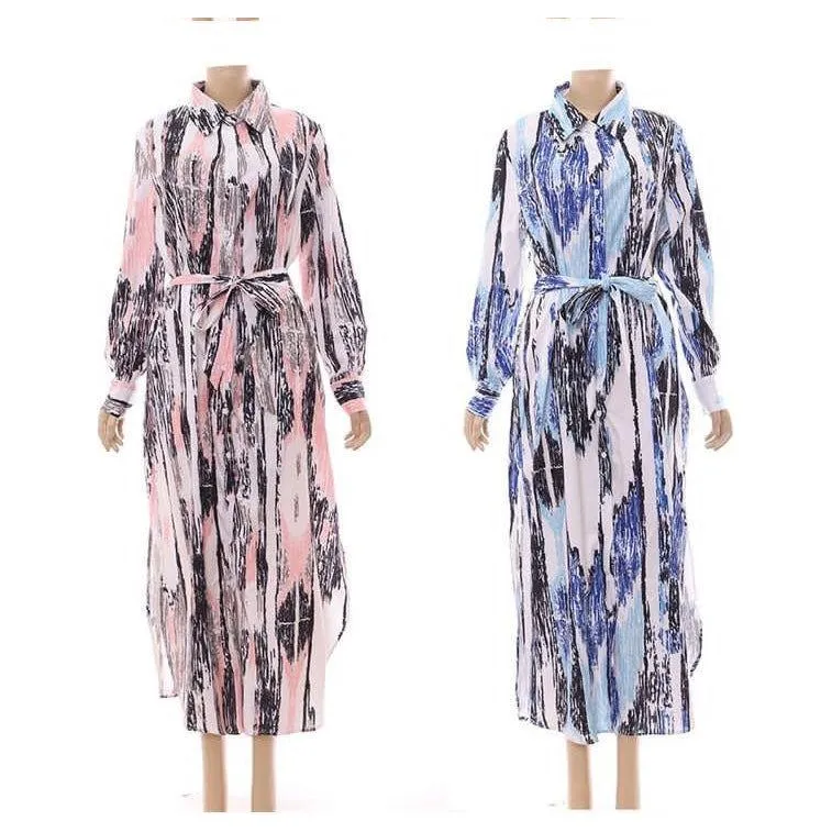 Print Summer Shirt Dress