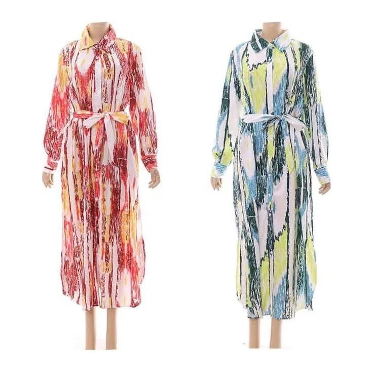 Print Summer Shirt Dress