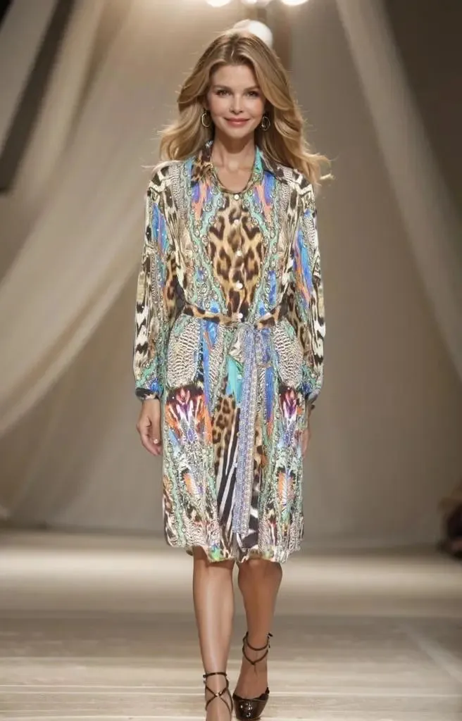 Silk Shirt Dress Jungle