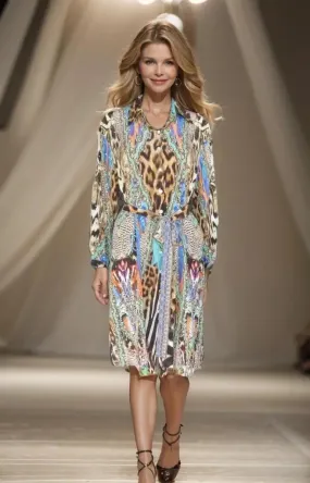 Silk Shirt Dress Jungle