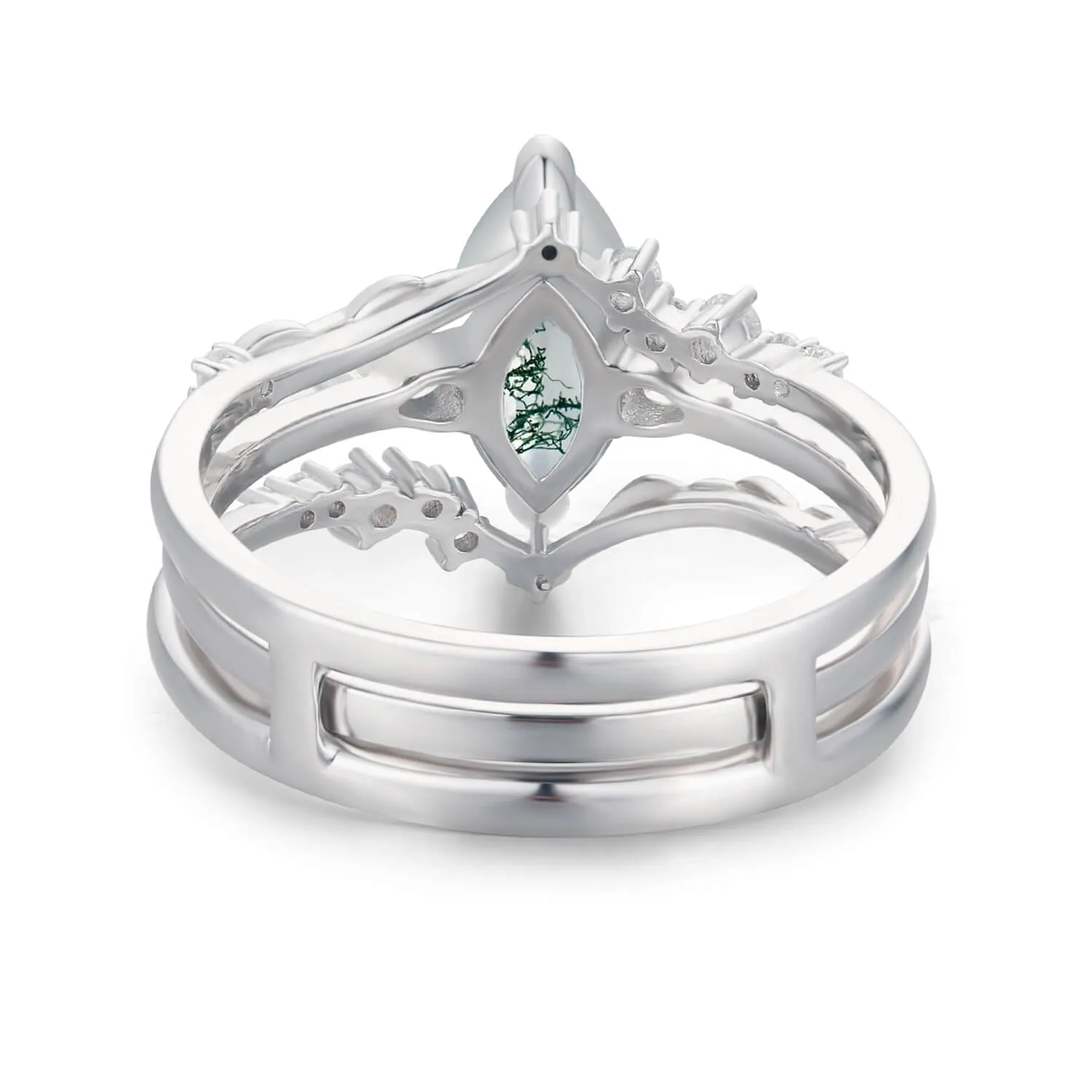 Sonoran Sunrise Moss Agate Ring Set