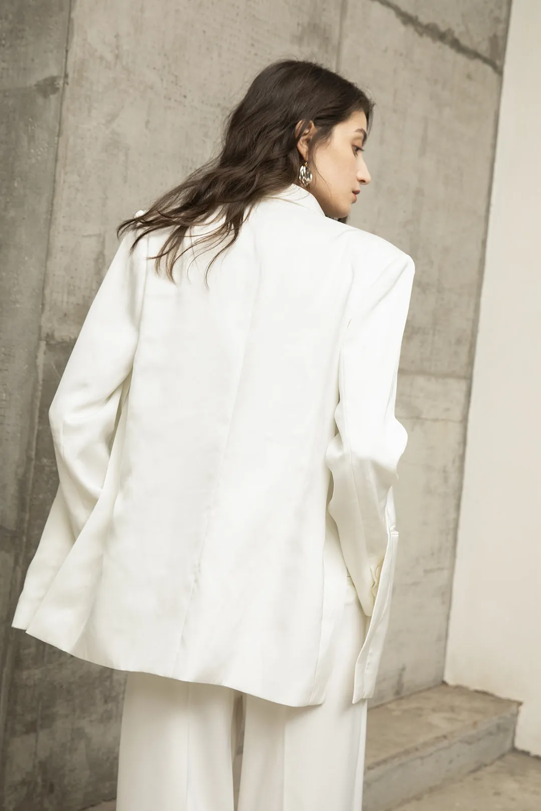 Split blazer | White suit jacket | Banquet suit jacket