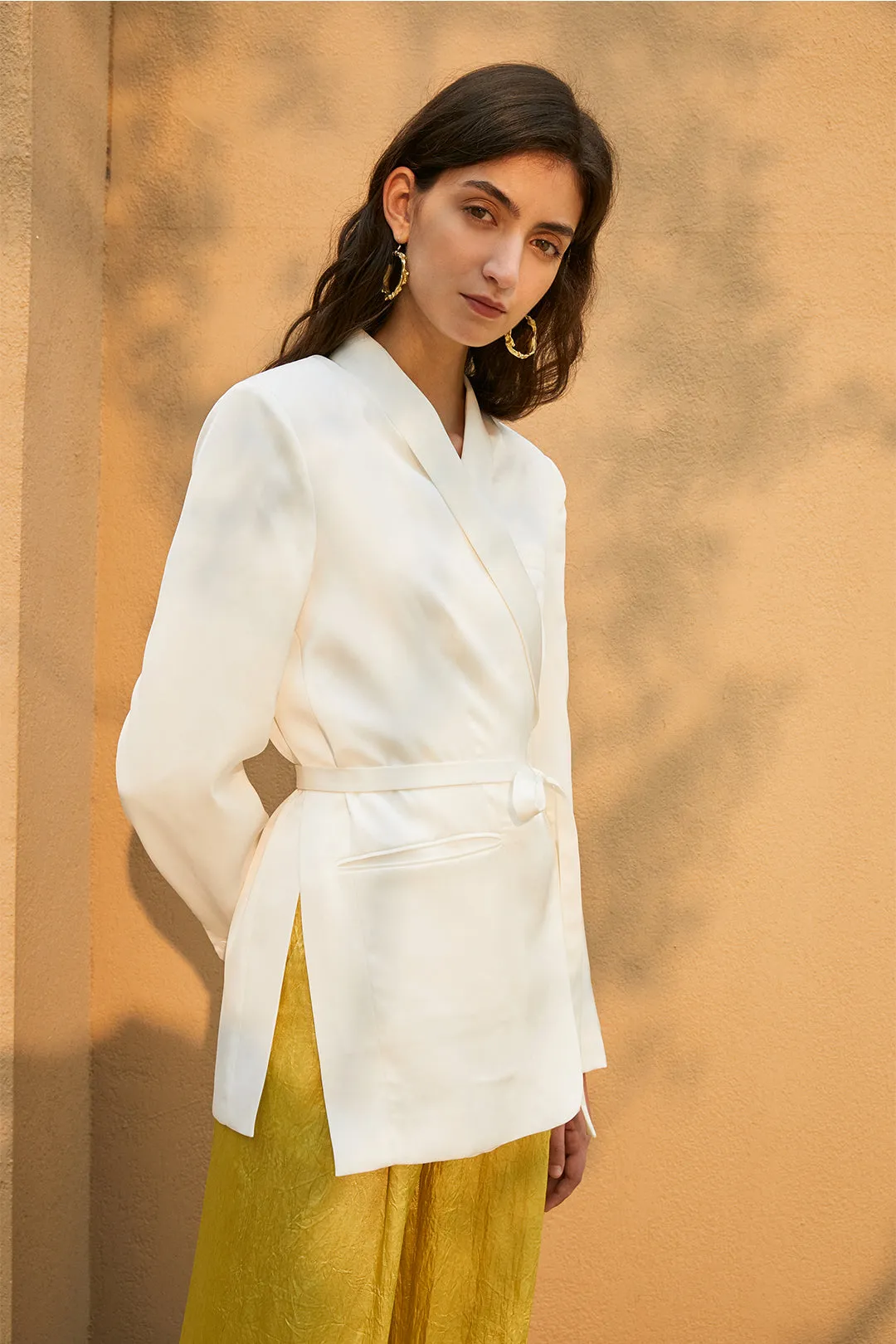 Split blazer | White suit jacket | Banquet suit jacket