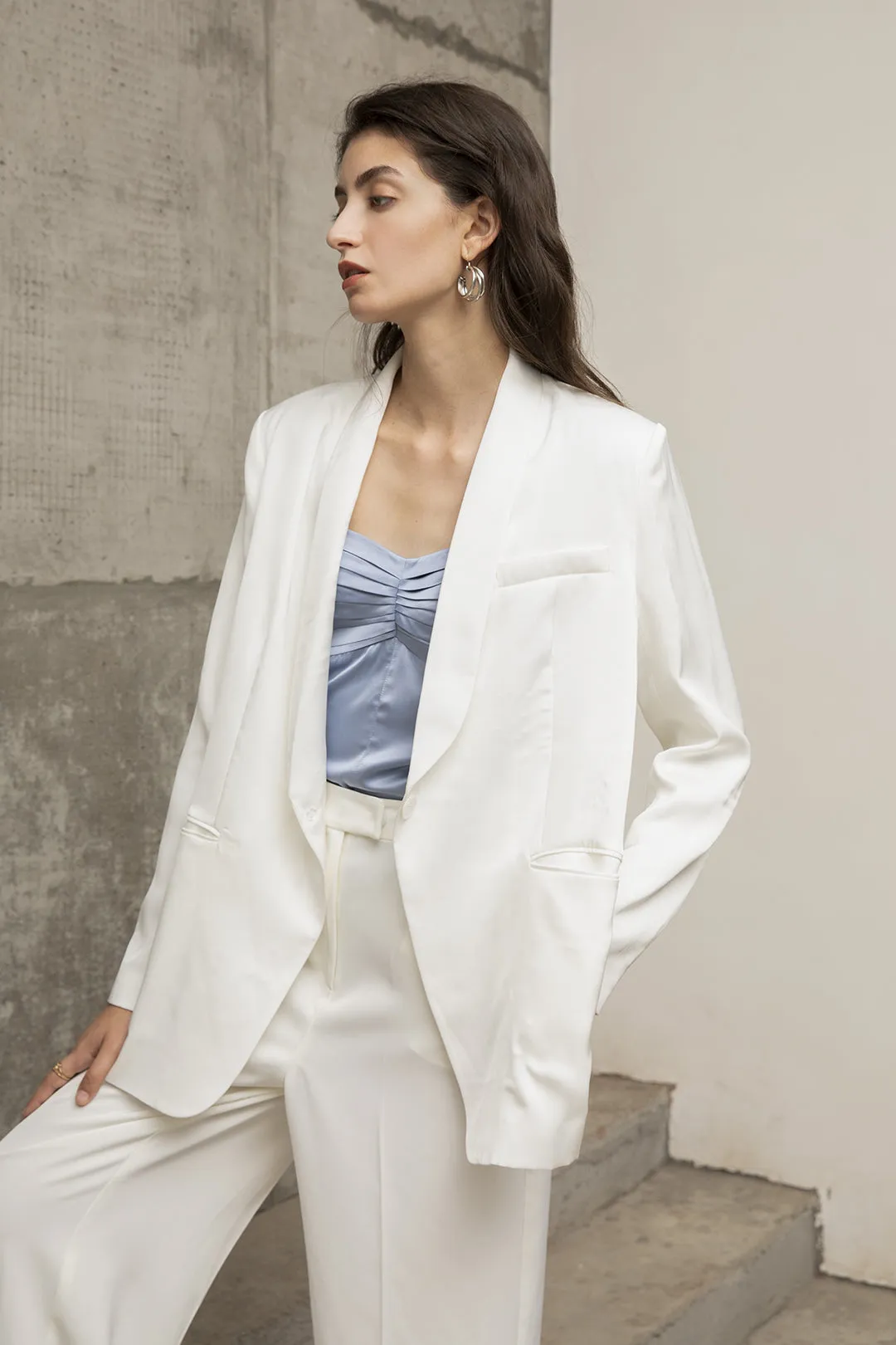 Split blazer | White suit jacket | Banquet suit jacket