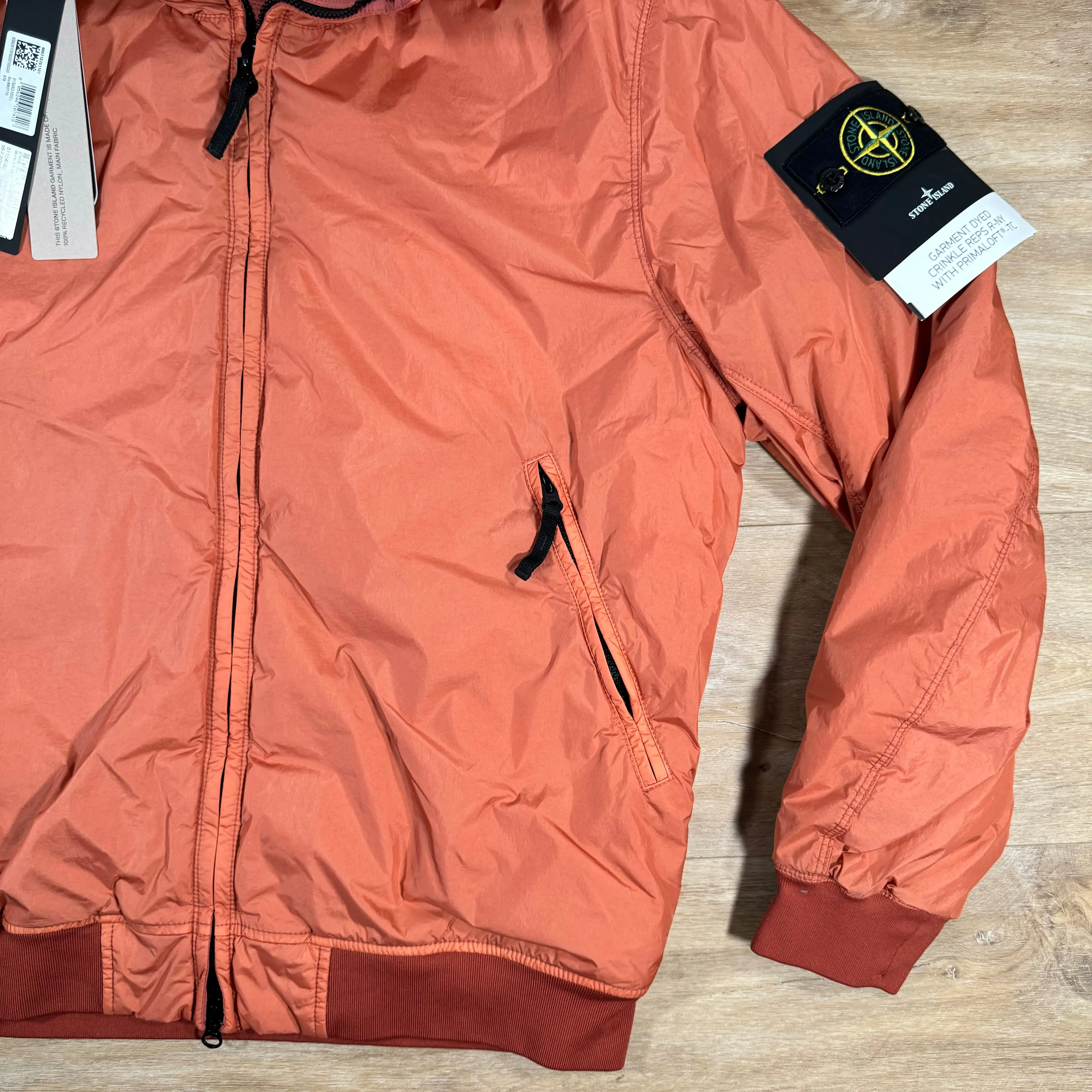 Stone Island Crinkle Reps R-NY Primaloft T-C Jacket in Orange