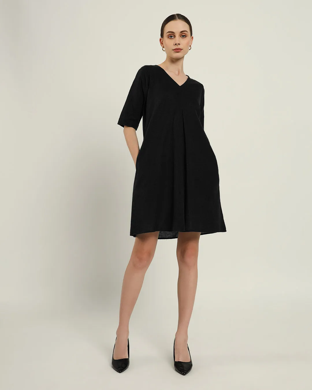 The Giza Noir Cotton Dress