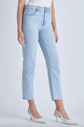 tracey light wash clean stretch straight - medium light