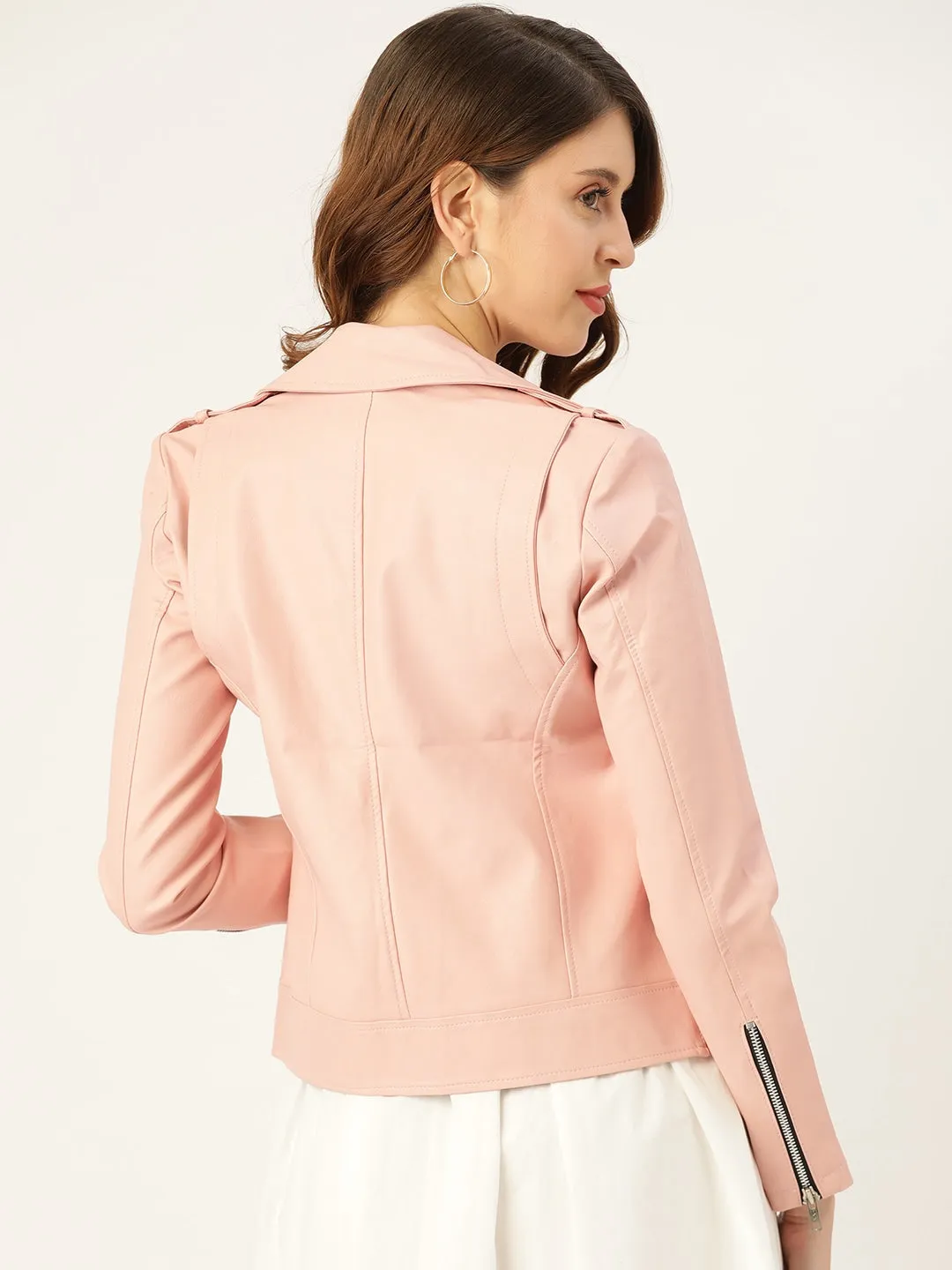 Women Leather Biker Jacket | QAWACH